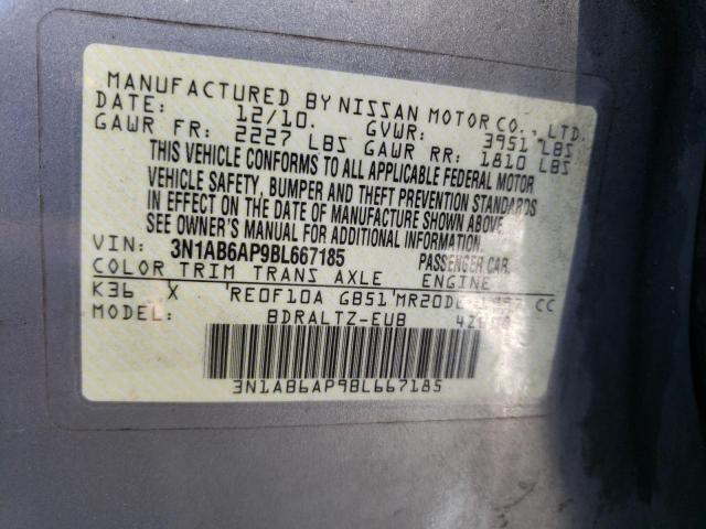 Photo 10 from auction – 2011 NISSAN SENTRA 2.0 with VIN 3N1AB6AP9BL667185