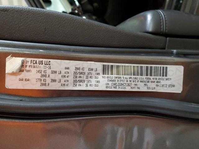 Photo 10 from auction – 2017 DODGE DURANGO GT with VIN 1C4RDJDG9HC713627