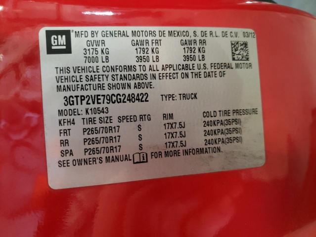 Photo 10 from auction – 2012 GMC SIERRA K15 with VIN 3GTP2VE79CG248422