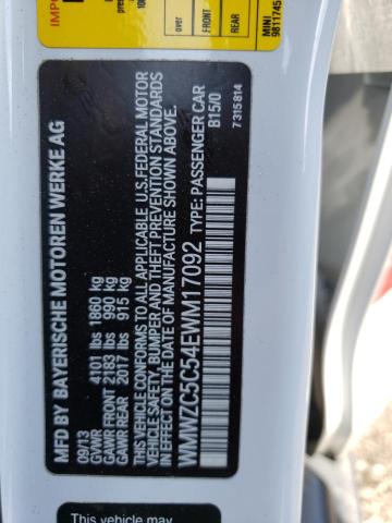 Photo 10 from auction – 2014 MINI COOPER S C with VIN WMWZC5C54EWM17092