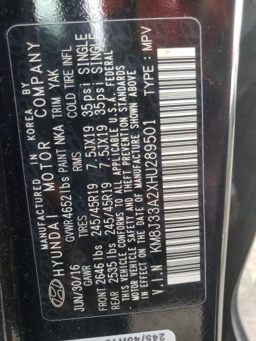 Photo 10 from auction – 2017 HYUNDAI TUCSON LIM with VIN KM8J33A2XHU289501