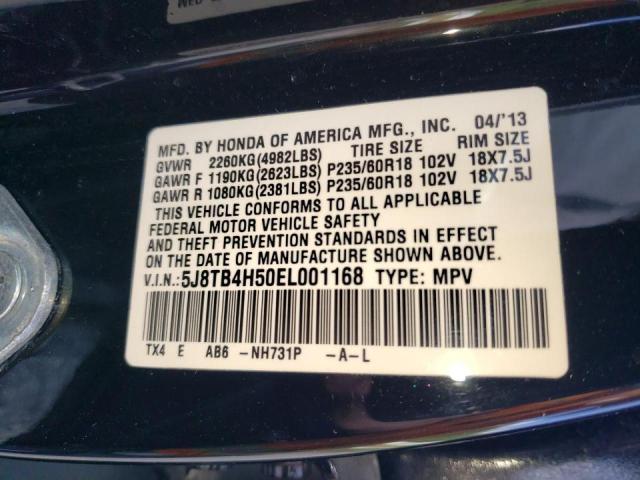 Photo 10 from auction – 2014 ACURA RDX TECHNO with VIN 5J8TB4H50EL001168