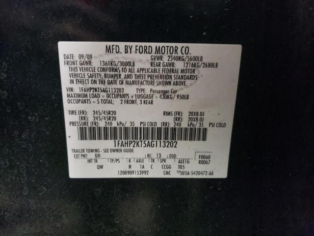 Photo 10 from auction – 2010 FORD TAURUS SHO with VIN 1FAHP2KT5AG113202