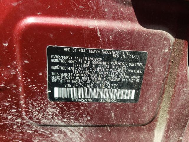 Photo 10 from auction – 2014 SUBARU FORESTER 2 with VIN JF2SJAHC2EH424770