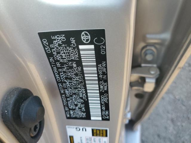 Photo 10 from auction – 2020 TOYOTA PRIUS PRIM with VIN JTDKARFP1L3157196