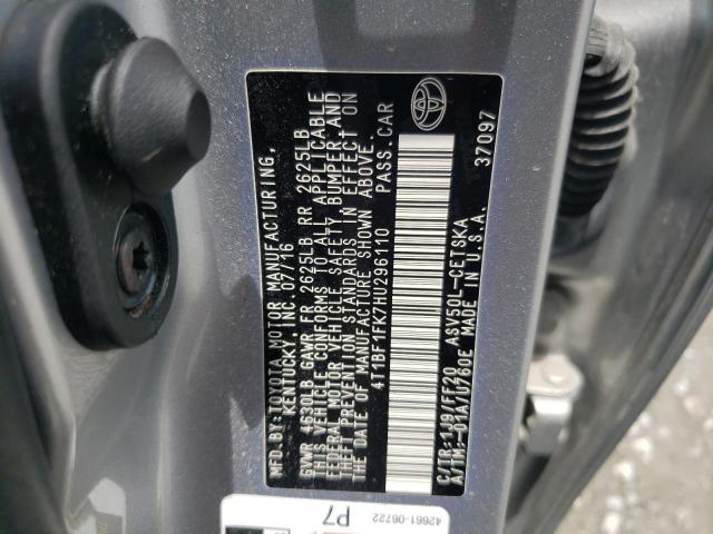 Photo 10 from auction – 2017 TOYOTA CAMRY LE with VIN 4T1BF1FK7HU296110