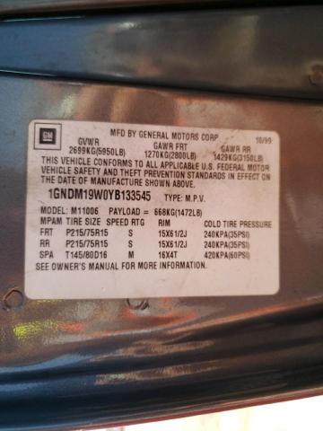 Photo 10 from auction – 2000 CHEVROLET ASTRO with VIN 1GNDM19W0YB133545