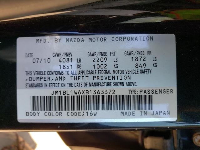 Photo 10 from auction – 2011 MAZDA 3 S with VIN JM1BL1W6XB1363372