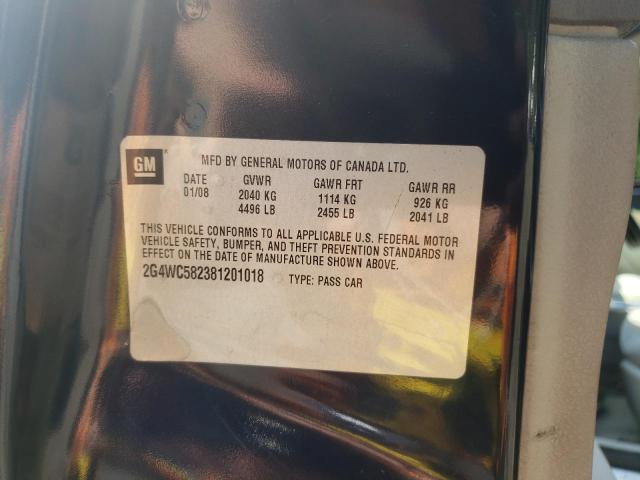 Photo 10 from auction – 2008 BUICK LACROSSE C with VIN 2G4WC582381201018