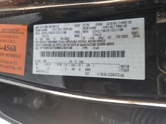 Photo 10 from auction – 2021 FORD F350 SUPER with VIN 1FT8W3DTXMEC50149
