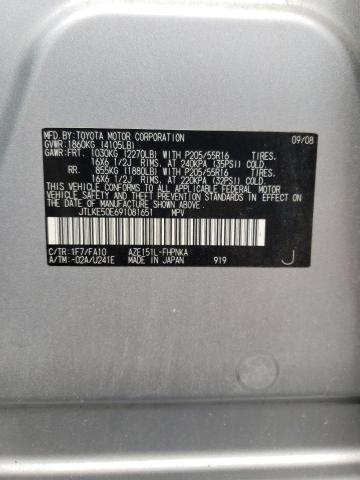 Photo 10 from auction – 2009 TOYOTA SCION with VIN JTLKE50E691081651