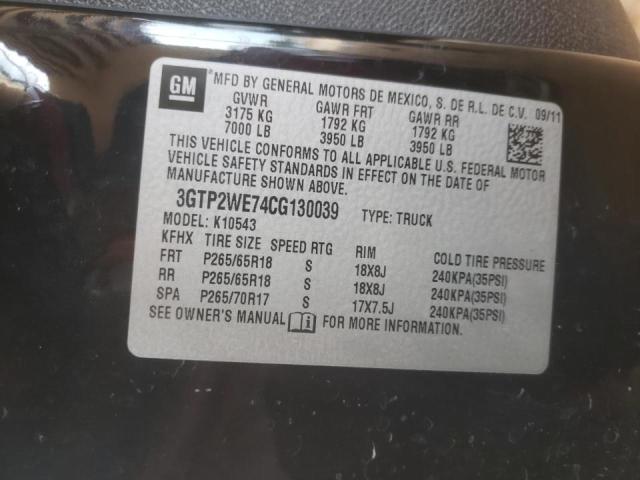 Photo 10 from auction – 2012 GMC SIERRA K15 with VIN 3GTP2WE74CG130039