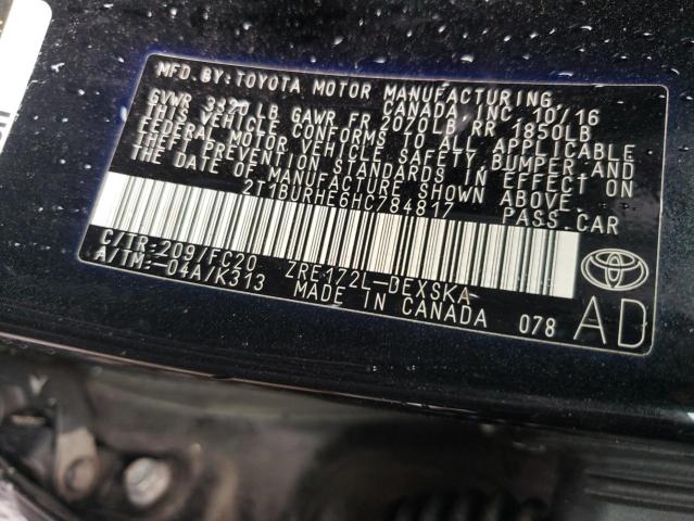 Photo 10 from auction – 2017 TOYOTA COROLLA L with VIN 2T1BURHE6HC784817