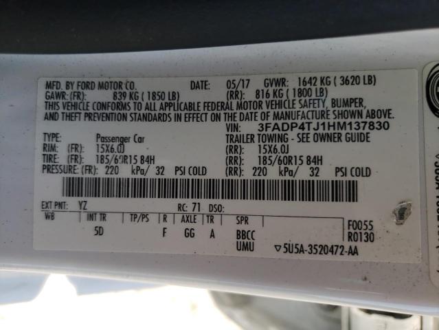 Photo 10 from auction – 2017 FORD FIESTA S with VIN 3FADP4TJ1HM137830