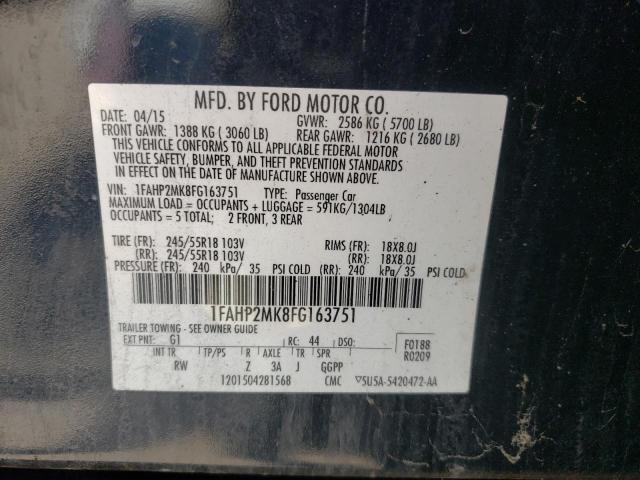 Photo 10 from auction – 2015 FORD TAURUS POL with VIN 1FAHP2MK8FG163751