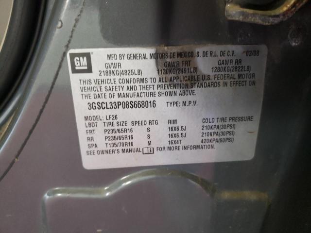 Photo 10 from auction – 2008 SATURN VUE XE with VIN 3GSCL33P08S668016