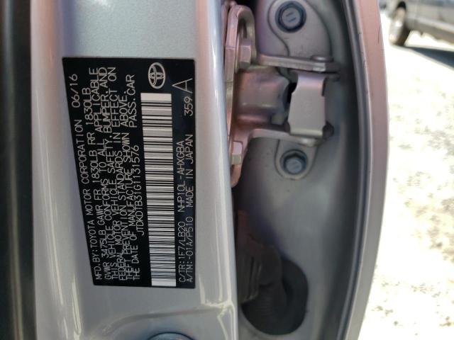 Photo 10 from auction – 2016 TOYOTA PRIUS C with VIN JTDKDTB31G1131576