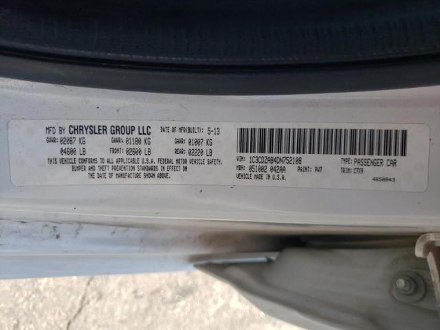 Photo 10 from auction – 2013 DODGE AVENGER SE with VIN 1C3CDZAB4DN752108