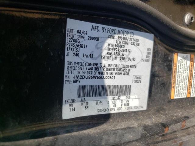 Photo 10 from auction – 2005 MERCURY MOUNTAINEE with VIN 4M2DU86W65UJ00601