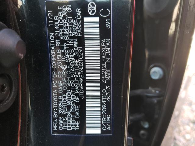 Photo 10 from auction – 2022 TOYOTA COROLLA LE with VIN JTDVPMAE5NJ210291