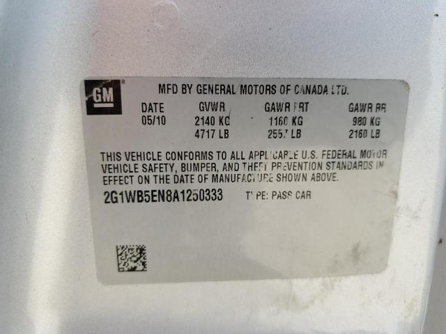 Photo 10 from auction – 2010 CHEVROLET IMPALA LT with VIN 2G1WB5EN8A1250333