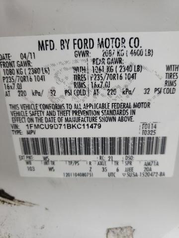 Foto 10 de la subasta – 2011 FORD ESCAPE XLT con VIN 1FMCU9D71BKC11479