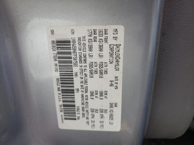 Photo 10 from auction – 2007 CHRYSLER ASPEN LIMI with VIN 1A8HW58N87F507565