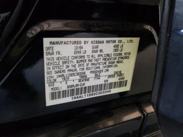 Photo 10 from auction – 2005 NISSAN ALTIMA S with VIN 1N4AL11D65C303346