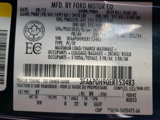 Photo 10 from auction – 2014 FORD FUSION SE with VIN 3FA6P0H90ER153483