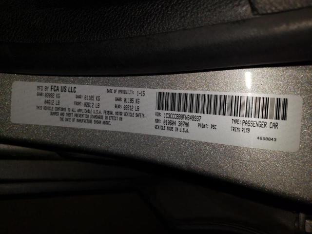 Photo 10 from auction – 2015 CHRYSLER 200 S with VIN 1C3CCCBB8FN649937