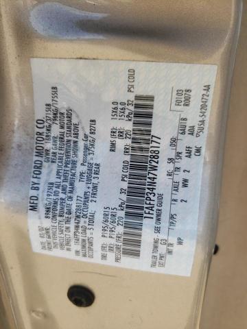 Photo 10 from auction – 2007 FORD FOCUS ZX4 with VIN 1FAFP34N47W288177