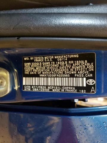 Photo 10 from auction – 2015 TOYOTA YARIS with VIN VNKKTUD36FA020985