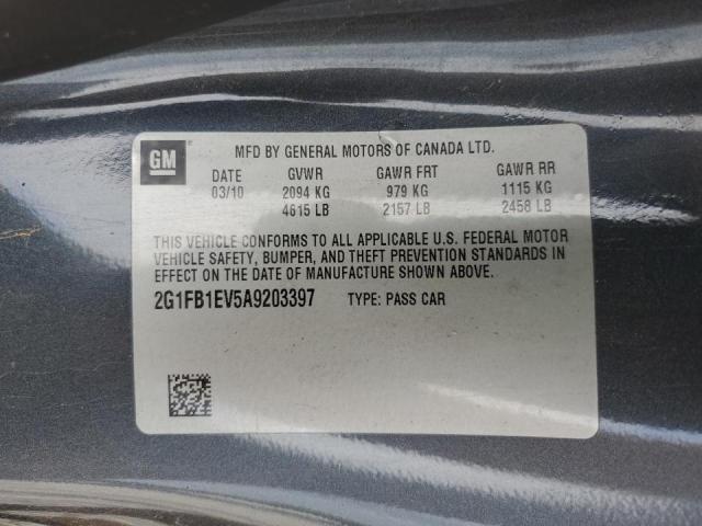 Photo 10 from auction – 2010 CHEVROLET CAMARO LT with VIN 2G1FB1EV5A9203397