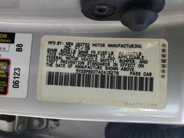 Photo 10 from auction – 2010 PONTIAC VIBE with VIN 5Y2SP6E07AZ415278
