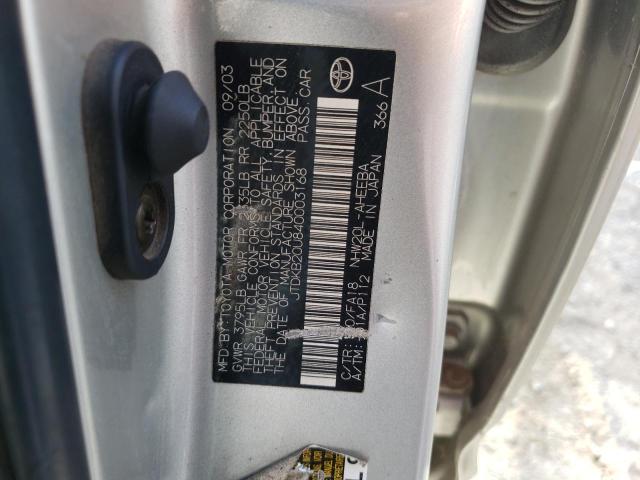 Photo 10 from auction – 2004 TOYOTA PRIUS with VIN JTDKB20U840003168