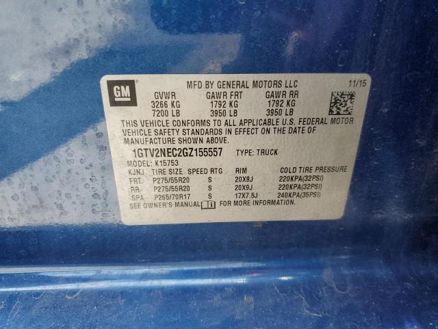 Photo 10 from auction – 2016 GMC SIERRA K15 with VIN 1GTV2NEC2GZ155557
