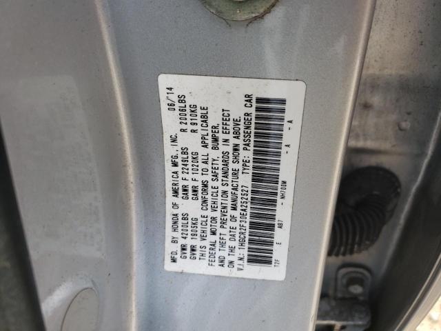 Photo 10 from auction – 2014 HONDA ACCORD LX with VIN 1HGCR2F30EA252527