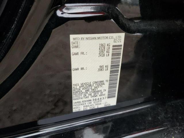 Photo 10 from auction – 2021 NISSAN ALTIMA SV with VIN 1N4BL4DVXMN364437