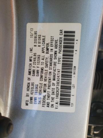 Photo 10 from auction – 2014 HONDA ACCORD LX with VIN 1HGCR2F36EA047147