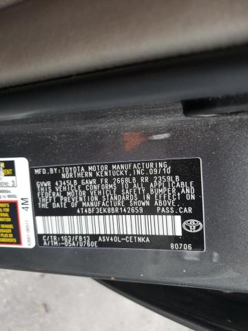Photo 10 from auction – 2011 TOYOTA CAMRY BASE with VIN 4T4BF3EK8BR142659