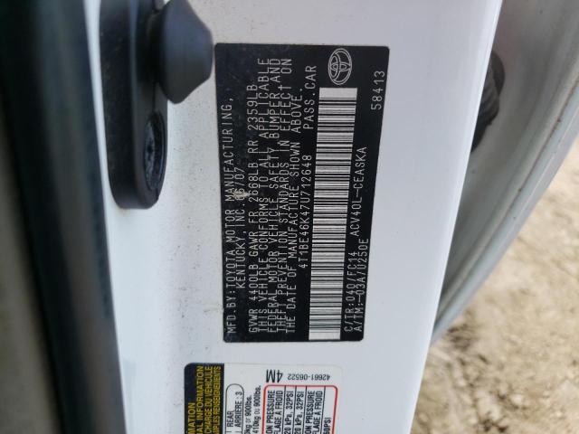 Photo 10 from auction – 2007 TOYOTA CAMRY CE with VIN 4T1BE46K47U712648