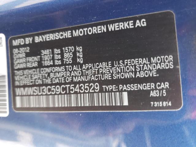 Photo 10 from auction – 2012 MINI COOPER with VIN WMWSU3C59CT543529