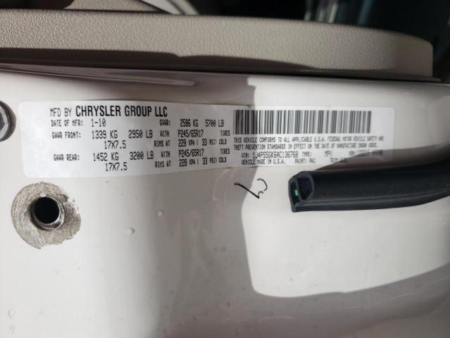 Photo 10 from auction – 2010 JEEP GRAND CHER with VIN 1J4PS5GK6AC136768