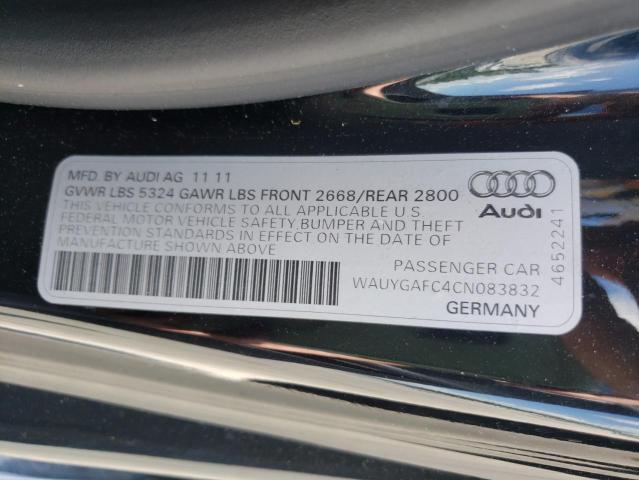 Photo 10 from auction – 2012 AUDI A7 PREMIUM with VIN WAUYGAFC4CN083832