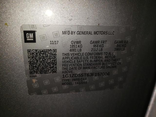 Photo 10 from auction – 2018 CHEVROLET MALIBU LT with VIN 1G1ZD5ST6JF157006