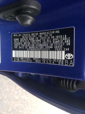 Photo 10 from auction – 2016 TOYOTA COROLLA L with VIN 5YFBURHE9GP523521