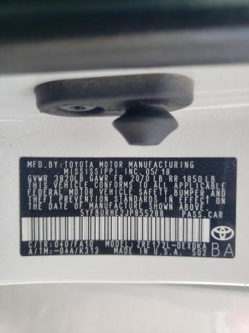 Foto 10 de la subasta – 2018 TOYOTA COROLLA L con VIN 5YFBURHE2JP855288