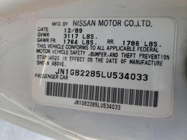 Photo 10 from auction – 1990 NISSAN SENTRA with VIN JN1GB22B5LU534033