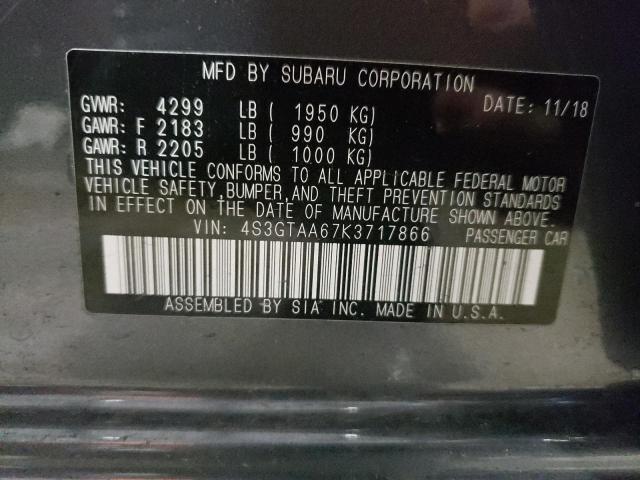Photo 10 from auction – 2019 SUBARU IMPREZA with VIN 4S3GTAA67K3717866