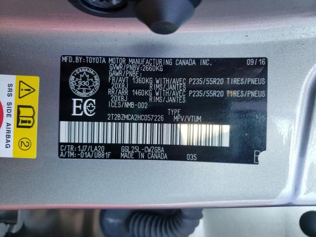 Photo 10 from auction – 2017 LEXUS RX 350 BAS with VIN 2T2BZMCA2HC057226